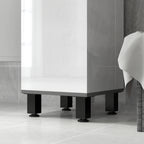 Bathroom Column Cabinet with 2 Cabinets with Adjustable Shelves and Drawer, 34x32x190 cm, White