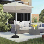 Outsunny Concrete Garden Umbrella Base with Ø35mm, Ø38mm, Ø48mm Pole, Black Ø49x37 cm
