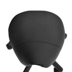 HOMCOM Swivel Saddle Stool with Wheels and Adjustable Height, Padded and Covered in Faux Leather, Black - Borgè