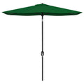 Outsunny 2x3m Rectangular Garden Umbrella with Crank Opening, Green