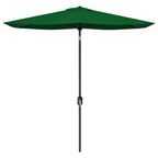Outsunny 2x3m Rectangular Garden Umbrella with Crank Opening, Green