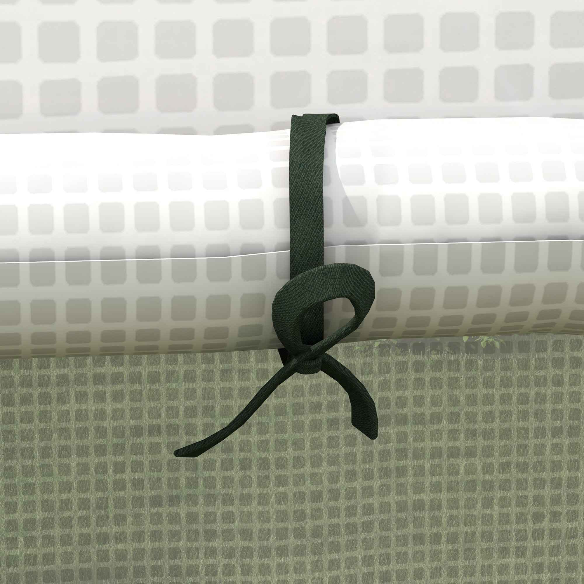 Outsunny PE Garden Greenhouse Cover with Hinged Door and Windows, 140x143x190cm, White