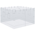 Gazebo Wall 3x3 in Nylon, 3-Piece Mosquito Net Set with 6 Windows and Door with Zip, 300Lx195 cm