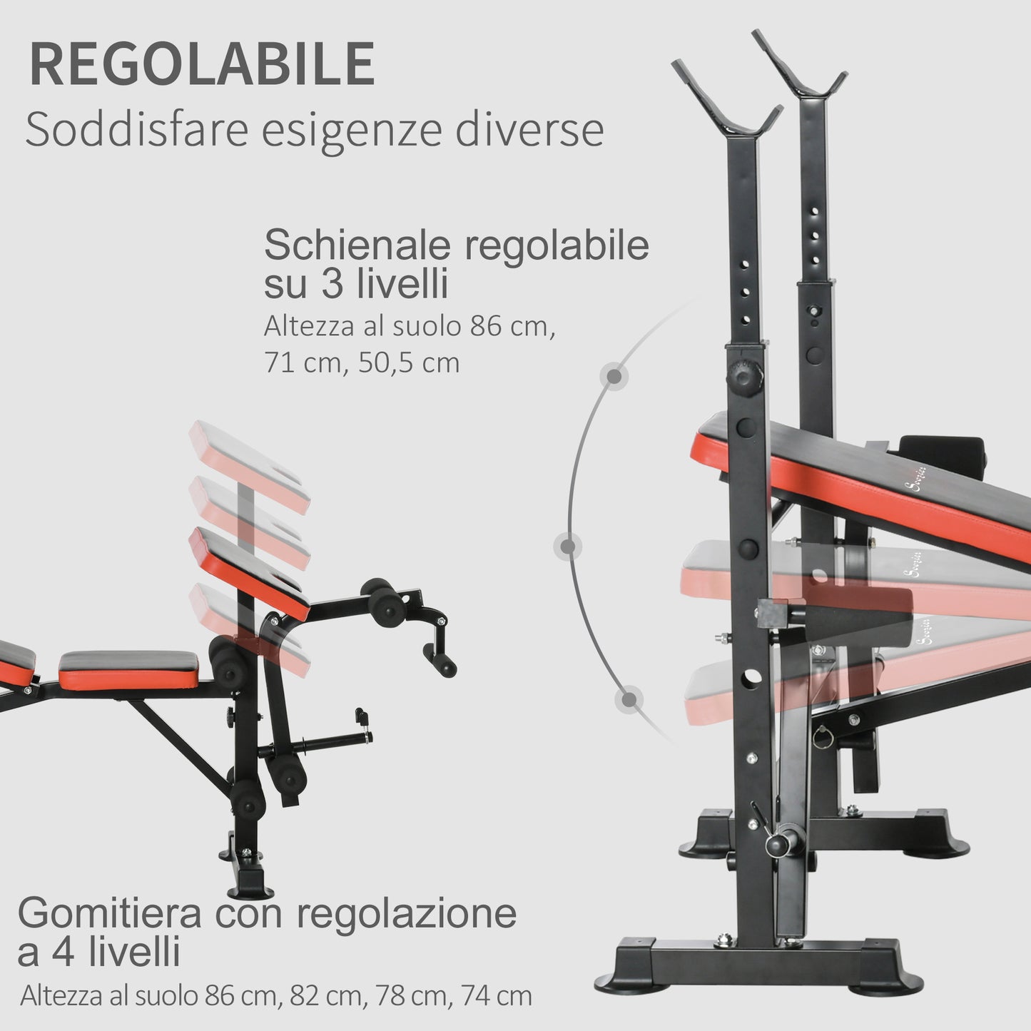 Weight Bench with Leg Developer Barbell Rack for Weight Lifting and Strength Training Multifunctional Workout Station for Home Gym Fitness - Borgè