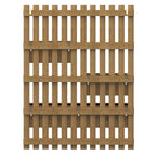 Vertical Slatted Planter with 3 Removable Pots, in Fir Wood, 60x16x80 cm, Burnt Brown