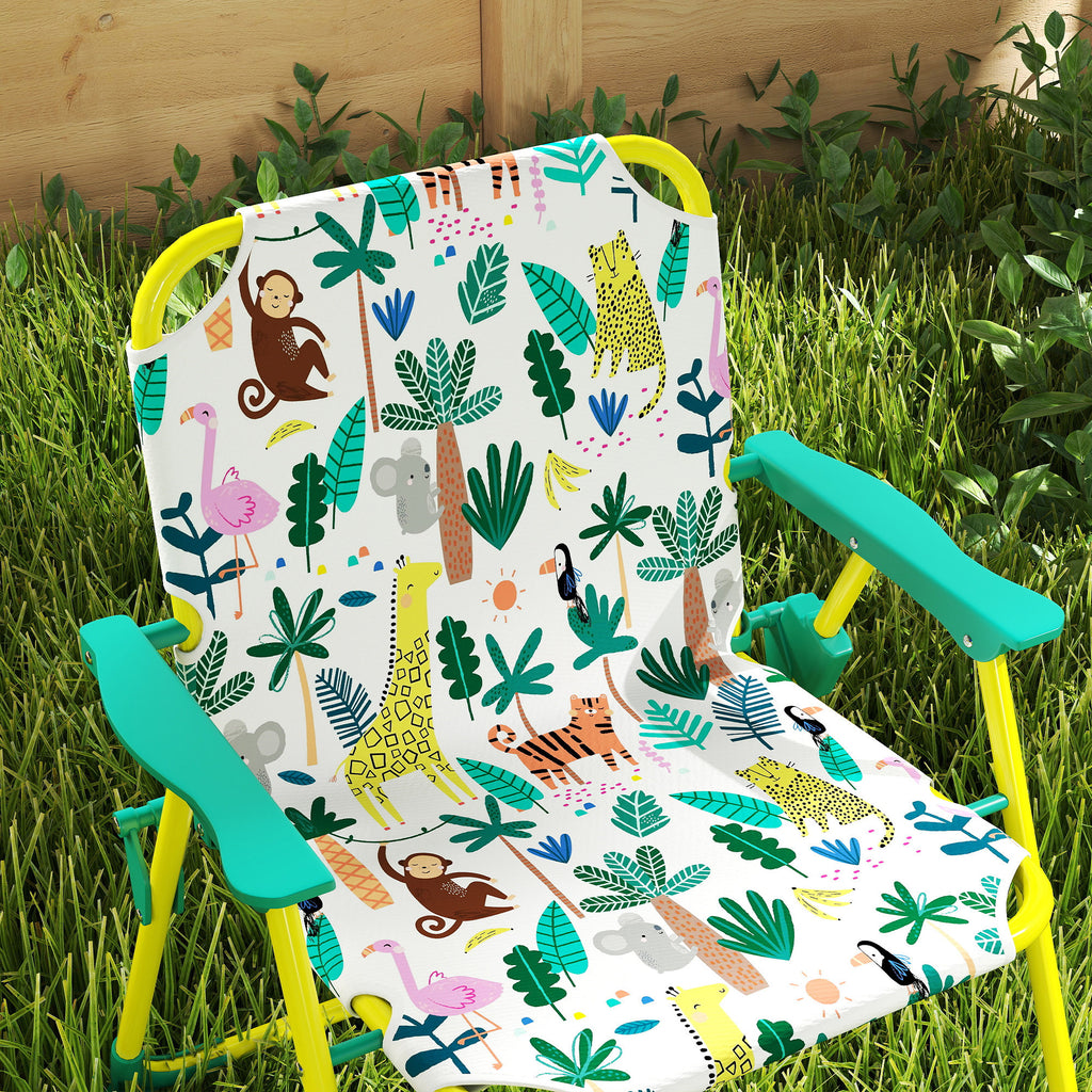 AIYAPLAY Kids Picnic Table and Chair Set with Green Umbrella