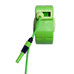 Wall Mounted Lockable Retractable Plastic Hose Reel with 180° Rotation, 35.5x11. 5x27. 5 cm, Green 4.8