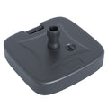 HDPE Garden Umbrella Base, Umbrella Base with Handle, Umbrella Stand with Ø38mm Poles, Fillable with 20kg of Water and 30kg of Sand, Black