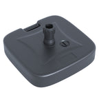 HDPE Garden Umbrella Base, Umbrella Base with Handle, Umbrella Stand with Ø38mm Poles, Fillable with 20kg of Water and 30kg of Sand, Black