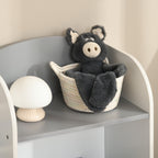 Zonekiz shepherd's shelf for children with wooden shelves, 85x26x84cm, gray - Borgè