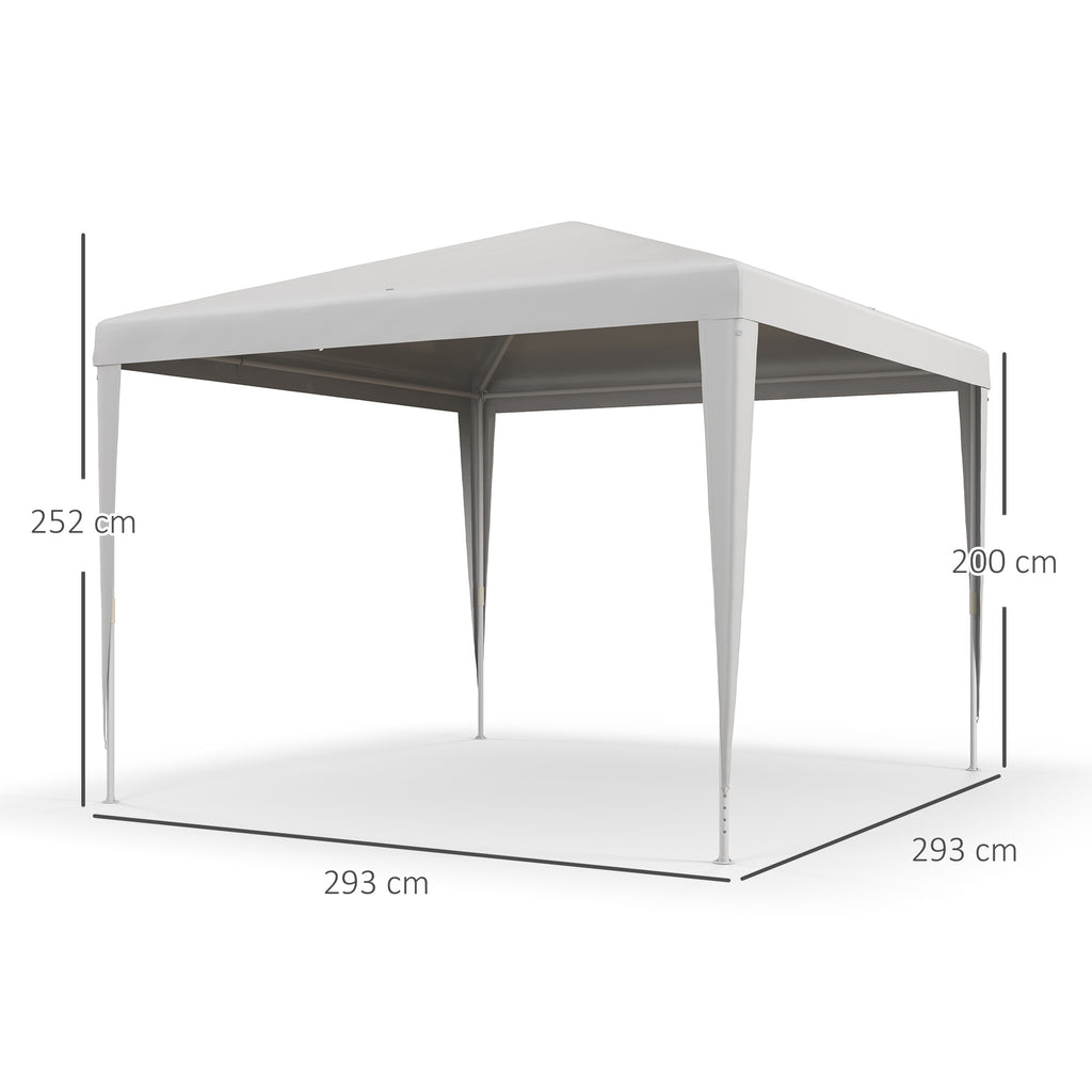 Garden Gazebo 3x3 m Foldable and Portable with Anti-UV Cover, White