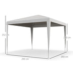 Garden Gazebo 3x3 m Foldable and Portable with Anti-UV Cover, White