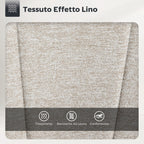 Set of 2 Height-Adjustable Bar Stools with Swivel Fabric Seat and Footrest, Beige