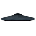Replacement Roof for Gazebo 3x3m with 2 Levels and UV Resistant, Anthracite Gray - Borgè
