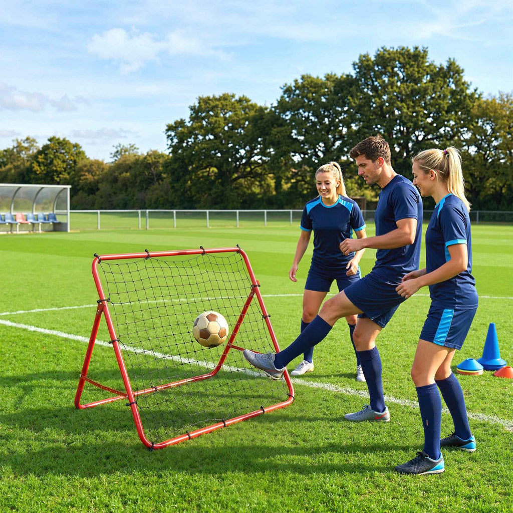 SPORTNOW Soccer Rebounder Net, Easy Assembly, 5 Adjustable Angles