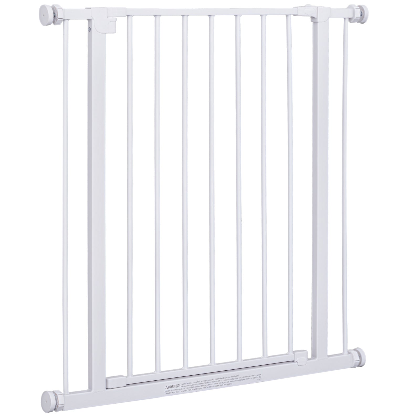Expandable Pet Safety Gate Easy Installation with Pressure Mounts Heavy Duty Steel with a Powder Coated Finish White 76x76-82cm