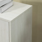 Bathroom Cabinet with 4 Drawers, 2-Tier Storage Cabinet with Cut-Out Handles, Wooden, 54x29x83 cm, White