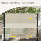 (COVER ONLY) 3x3m Polyester Gazebo Pergola Cover with Pockets and Straps, 488x122cm, Khaki