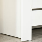 Modern Shoe Rack for 12 Pairs Max with 2 Adjustable and Removable Drawers, in Wood, 72x26x80 cm, White