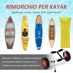 Folding Aluminum Kayak Canoe Cart with Non-Slip Pads