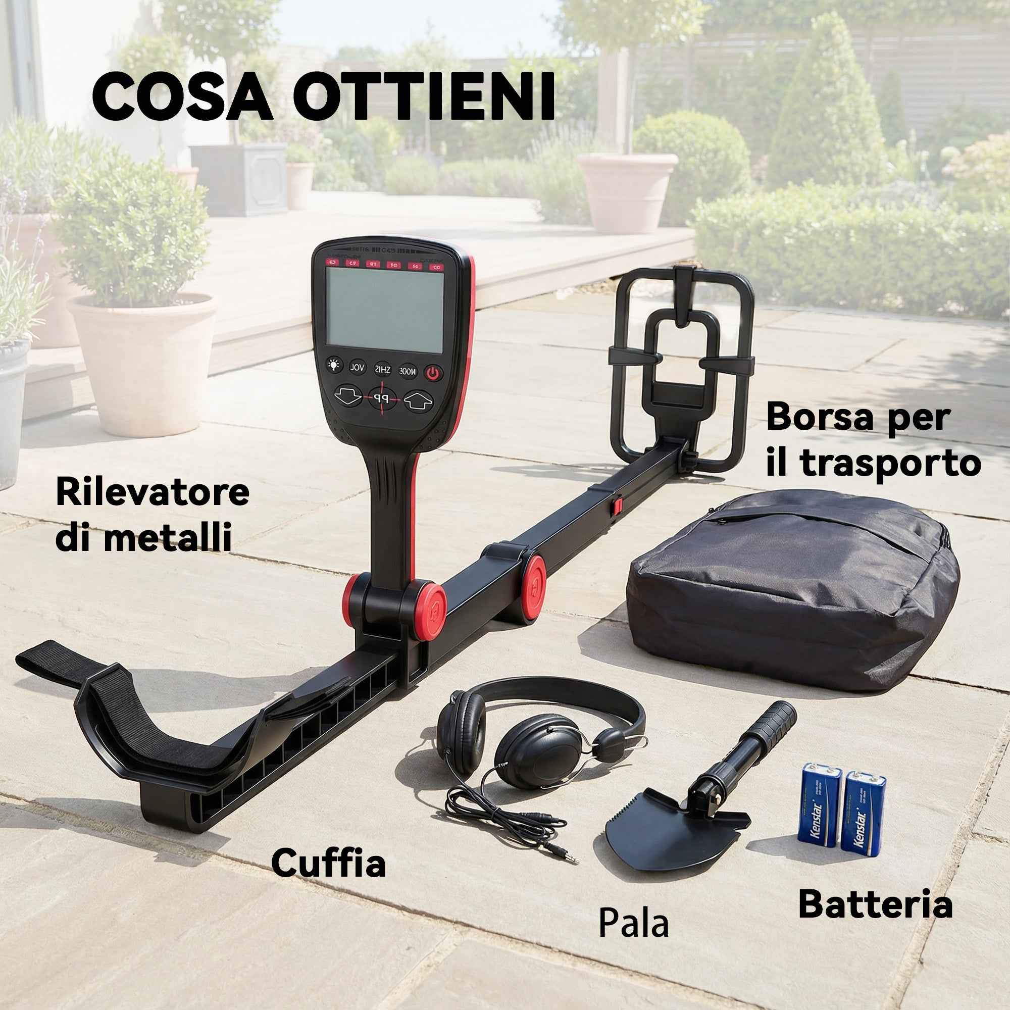 Outsunny Metal Detector for Adults, 4 Modes, IP68 Waterproof Coil, LCD Display