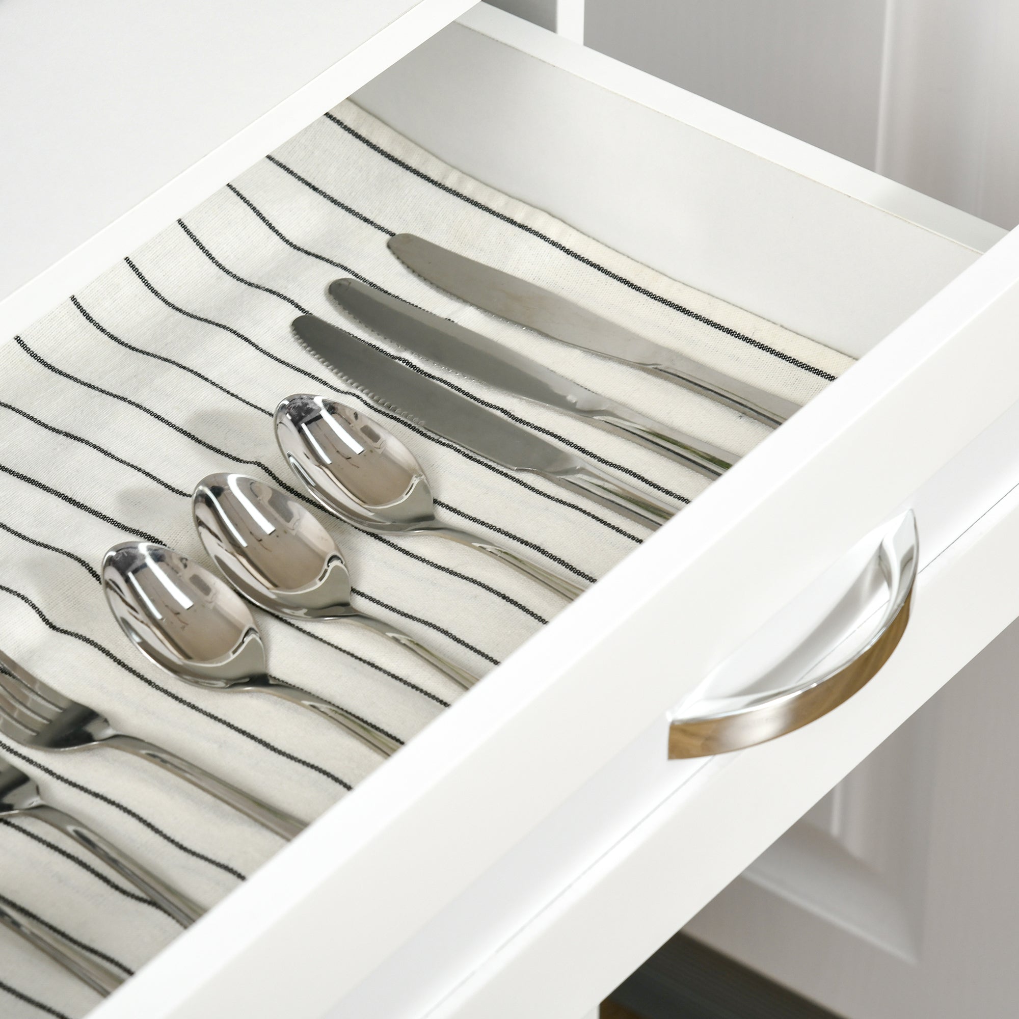 Modern Kitchen Cabinet with 2 Cabinets, Glass Doors and Adjustable Shelves, 80x48x170 cm, White