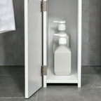 kleankin Bathroom Column with 2 Shelves and 2 Cabinets, Space-Saving Tall Cabinet 15.2x29.8x118 cm, White