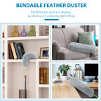 Home Cleaning Kit with Rod, Cobweb Duster, Microfiber Duster and Fan Duster