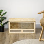 Wooden Reptile Terrarium with Sliding Glass Doors and Mesh Panels, 60x29.5x29.5cm