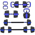 SPORTNOW 6-in-1 Plastic and Sand Gym Weight Set, Can Be Used as Kettlebell, Dumbbell, Barbell, Stand, Blue