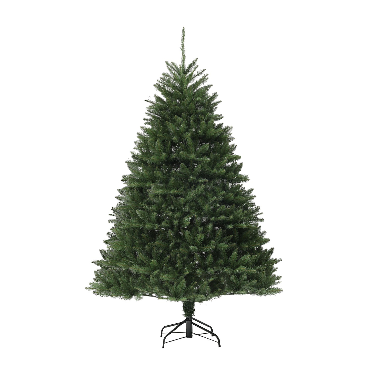 CHRISTMAS TREE - 195cm Artificial Christmas Tree with 1838 Branches with Steel Base for Indoor, Green