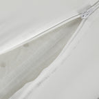 Double Height Memory Foam Neck Pillow with Removable Cover, 60x40x10/12 cm, Cream White