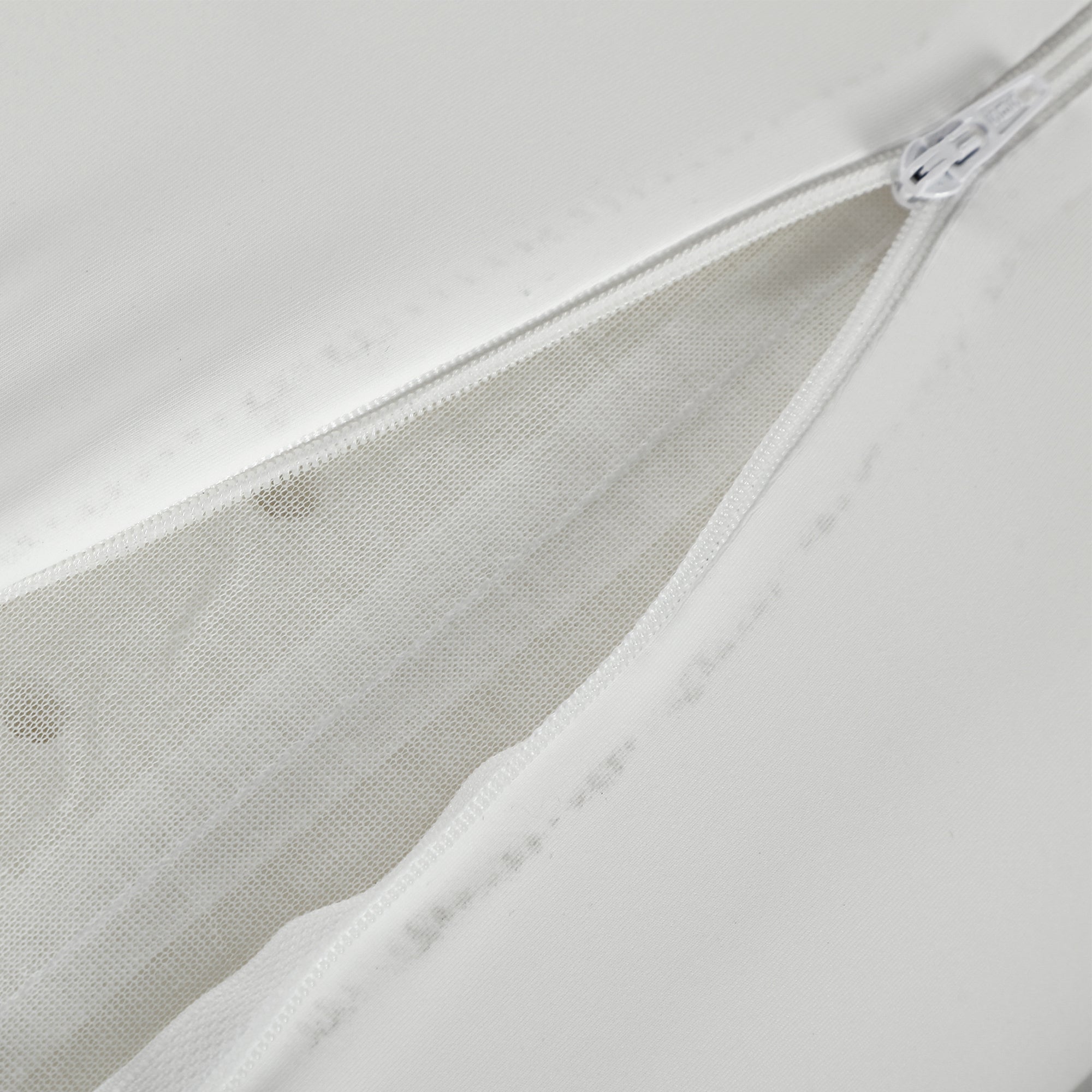 Double Height Memory Foam Neck Pillow with Removable Cover, 60x40x10/12 cm, Cream White