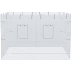 Gazebo Wall 3x3 in Nylon, 3-Piece Mosquito Net Set with 6 Windows and Door with Zip, 300Lx195 cm