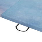 180cm Foldable Gymnastics Mat, 5cm Thick Crash Mat with Handles for Home Workout, Blue
