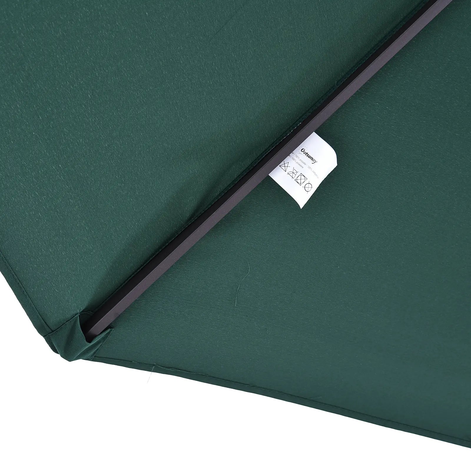 Double Garden Umbrella with Crank Opening, in Steel and Polyester, 455x265x238cm, Dark Green - Borge' Group Limited