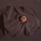 Tilting Rectangular Umbrella 2x1.5 m with 6 Ribs and Rope Opening, in Bamboo and Coffee Polyester