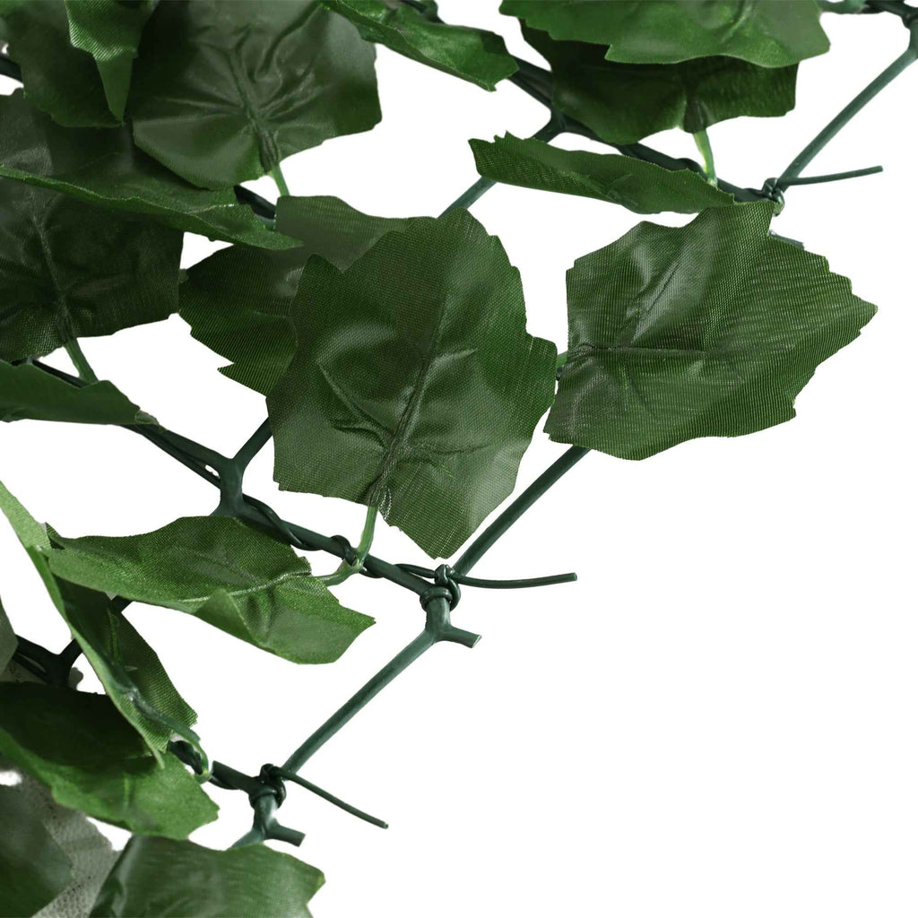 Outsunny PE Ivy Leaf Faux Hedge Roll for Balcony and Garden, 300x100 cm, Dark Green