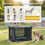 PawHut Soft Foldable Dog and Cat Carrier with Cushion, Washable Cover, Doors, Breathable 600D Oxford, 76x54x54 cm, Green