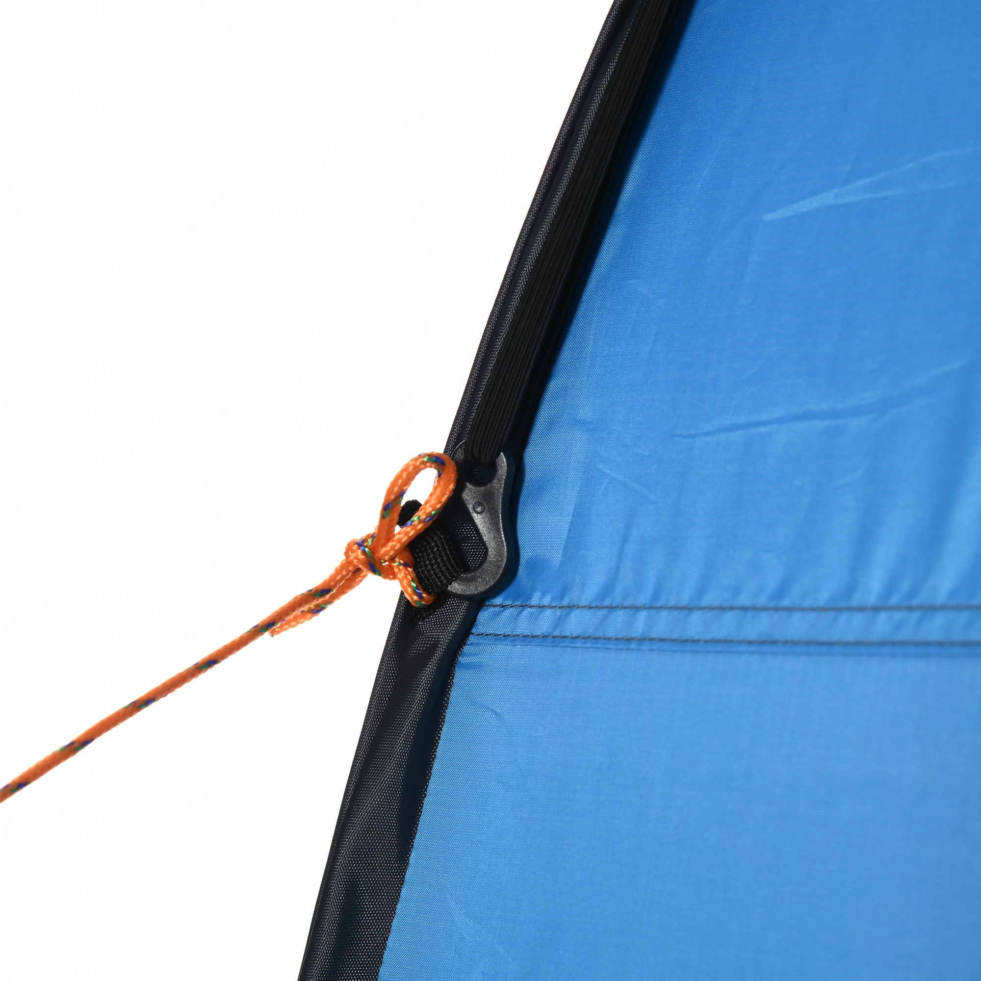 Camping and Beach Shower Tent with Zipper Door and Transport Bag, 126x124x189 cm, Blue