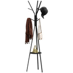 Modern Vertical Coat Rack for Entryway, 45x45x180cm, Black