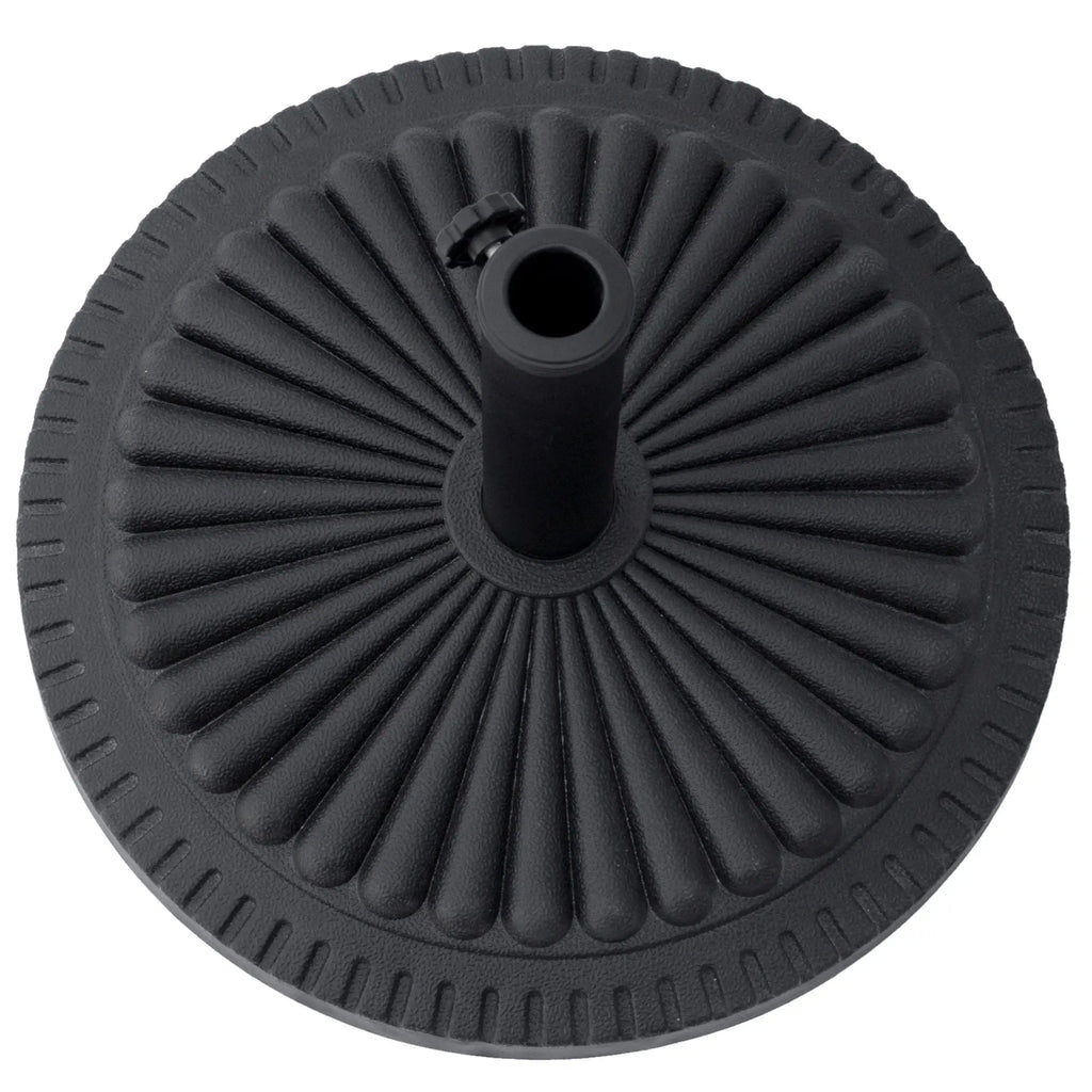14kg HDPE Round Umbrella Base for Ф35-38-48mm Poles, Ø49x32A cm, Black - Borge' Group Limited