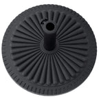 14kg HDPE Round Umbrella Base for Ф35-38-48mm Poles, Ø49x32A cm, Black - Borge' Group Limited