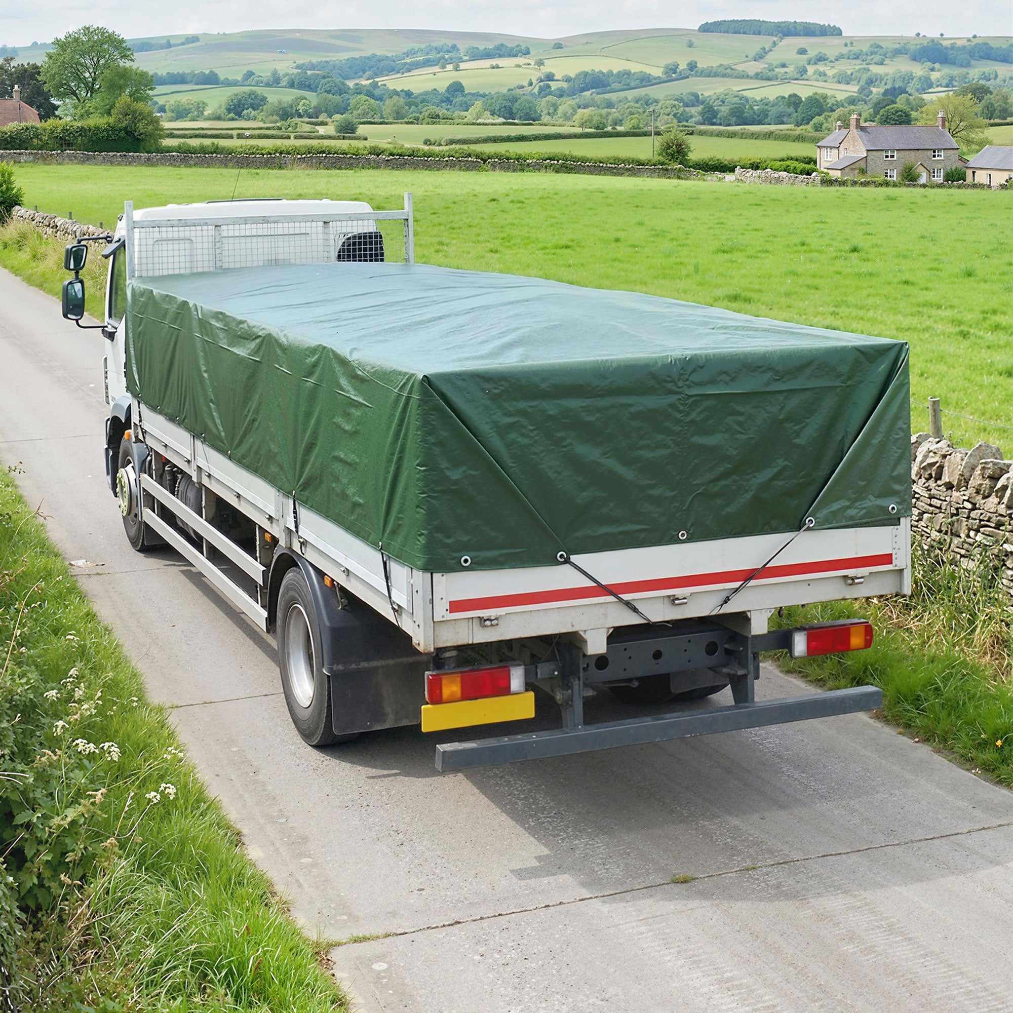 Outsunny 6 x 8m Waterproof Tarpaulin, 90 GSM Tear Resistant PE