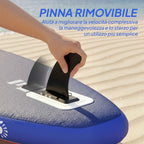 Outsunny Inflatable SUP with Seat, Paddle and Accessories, in Plastic and EVA, 305x89x15 cm, Blue Red Pink