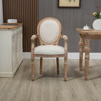 Homcom Classic -style living room chair padded with fabric coating, 56x54x96cm, white cream - Borgè