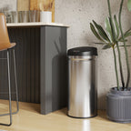 42L Motion Sensor Waste Bin with Automatic Opening, 30.5 x 30.5 x 68 cm, Black and Silver
