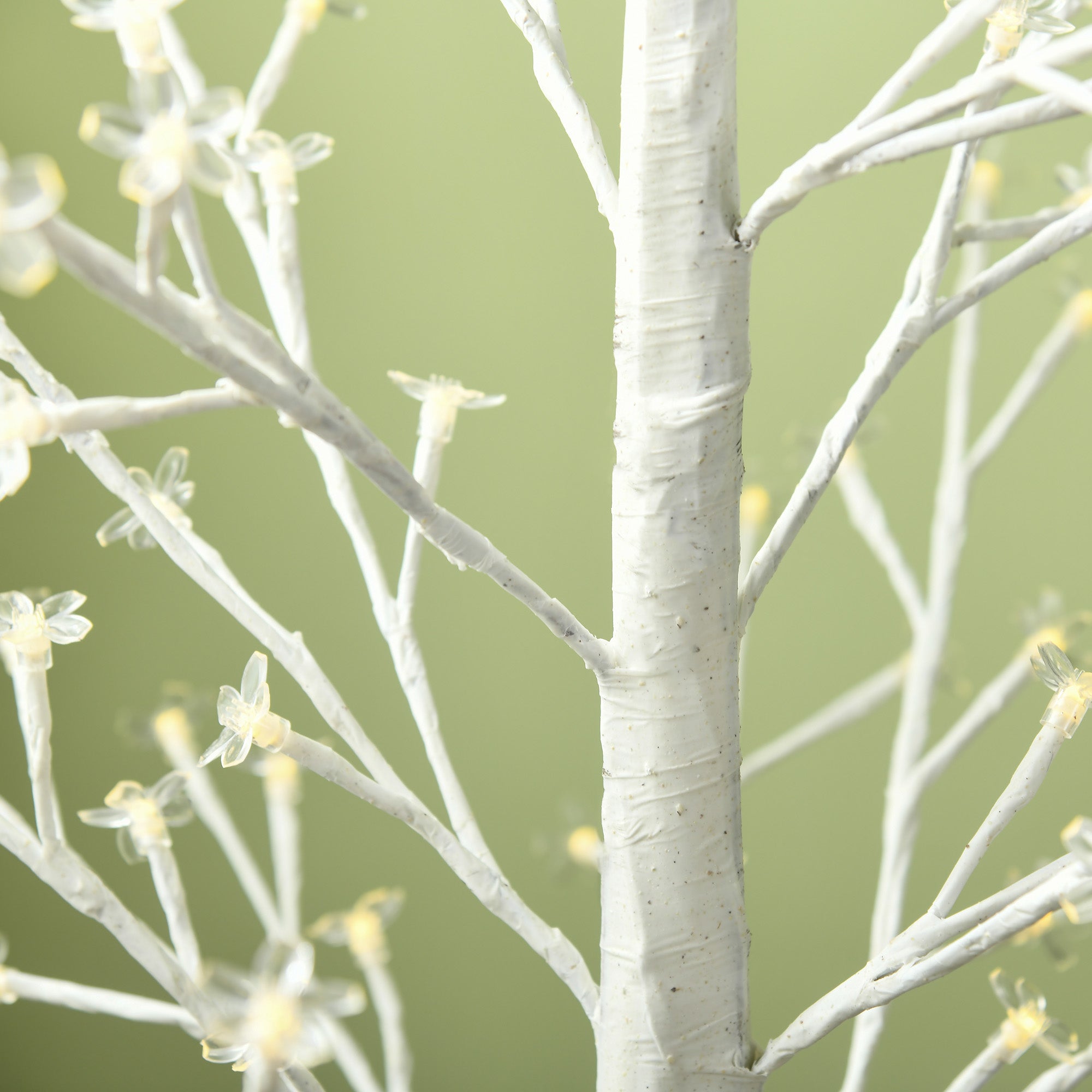 180cm Tall Birch Tree with 180 LED Lights and 3 Brightness Levels for Indoor and Outdoor Use, White