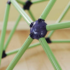 Children's Climbing Game Dome with Beveled Edges, in PP, 182.5x182.5x119 cm, Green and Purple
