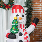 Inflatable Snowman with LED Lights for Outdoor and Indoor use with Inflator, 93x83x180cm